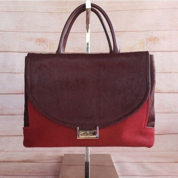 Kate Spade Suede Leather Satchel Crossbody Handbag Adjustable Removable Strap - Picture 1 of 16